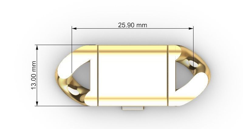 13 MM MIAMI CUBAN LINK CHAIN FOR BRACELET OR NECKLACE 3D print model_6