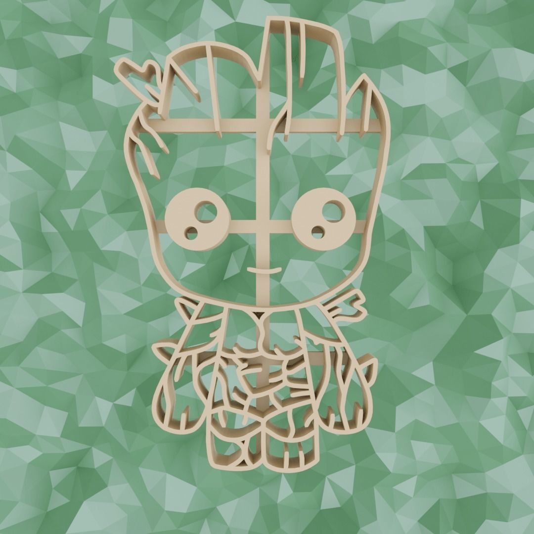 Cookie Cutter Groot Guardians of the galaxy Digital File STL 3D print model_1