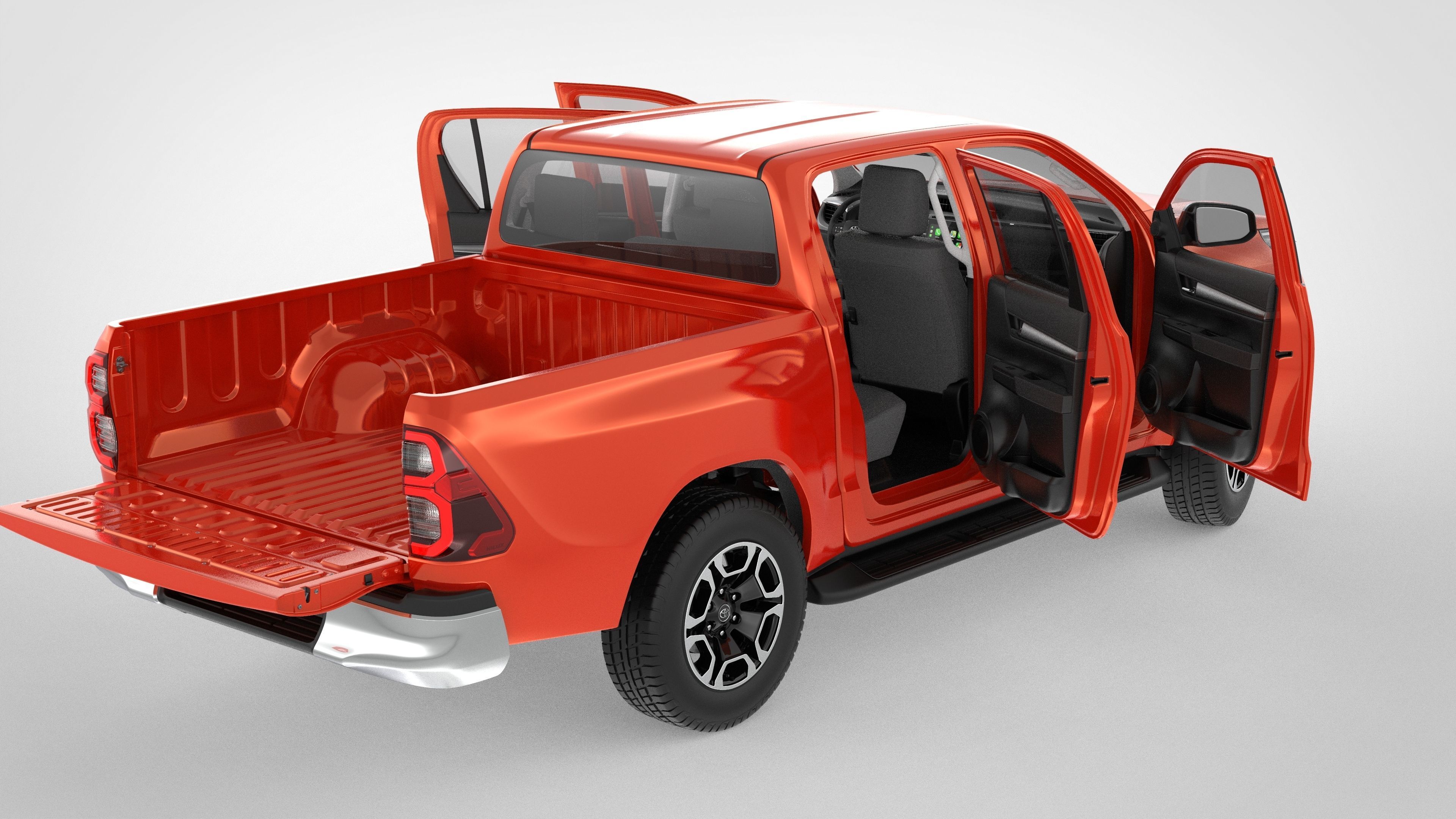 Toyota Hilux Double Cab 4WD 2020 3D model_36