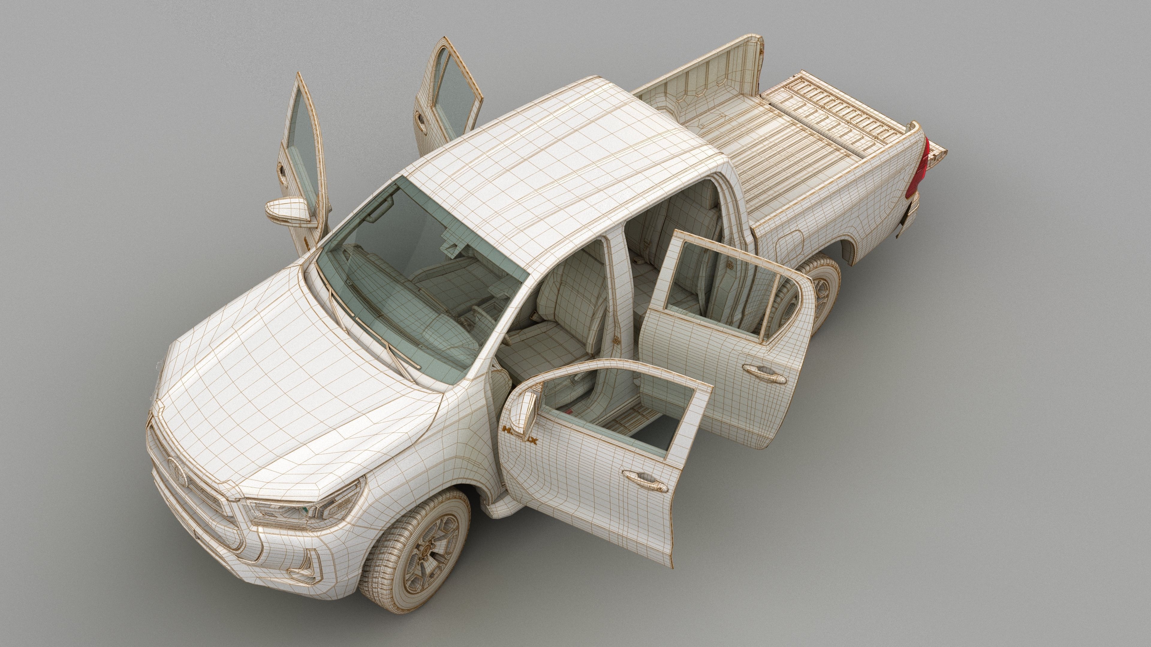 Toyota Hilux Double Cab 4WD 2020 3D model_59