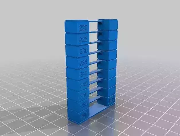 Temp Tower PLA - PETG - ABS  Free 3D print model