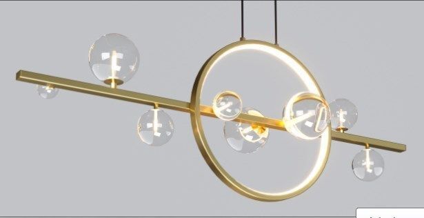 LED suspended ceiling lights Low-poly 3D model_1