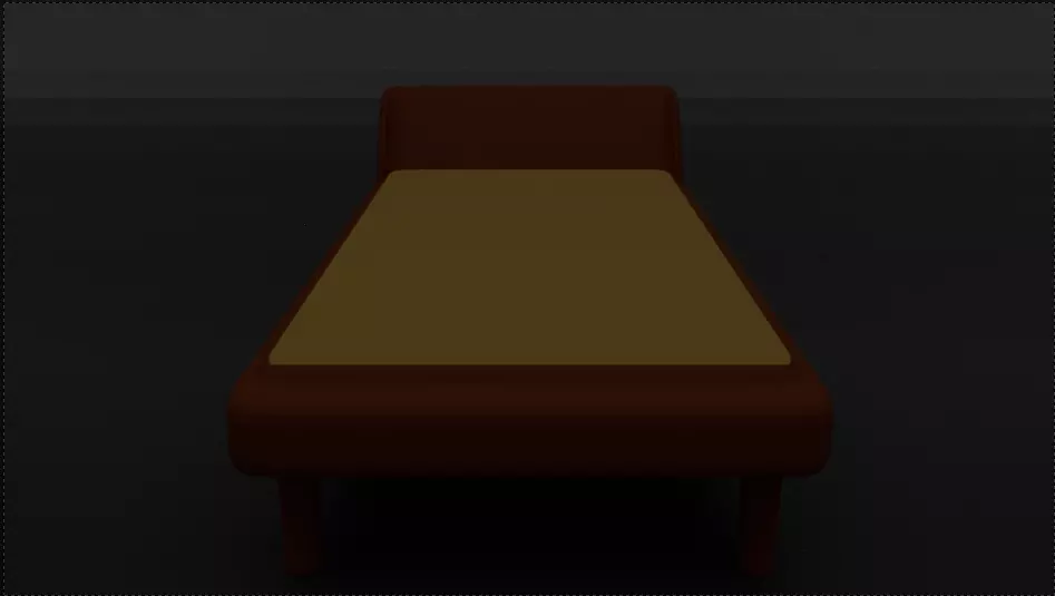 Mattress bed Low-poly 3D model_0