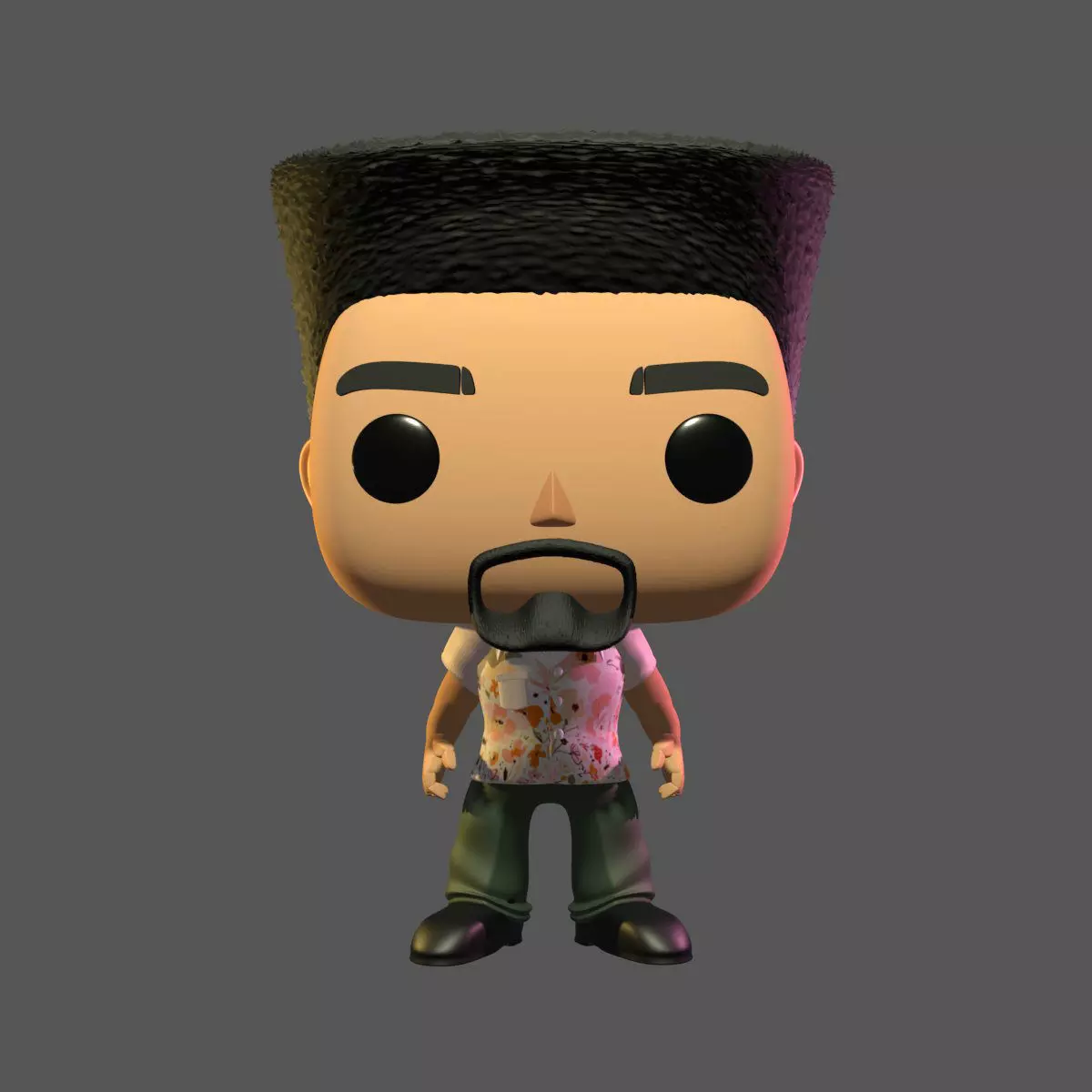 DIY Custom Pop Beard Guy Box Haircut 3D Print Customizable 3D print model