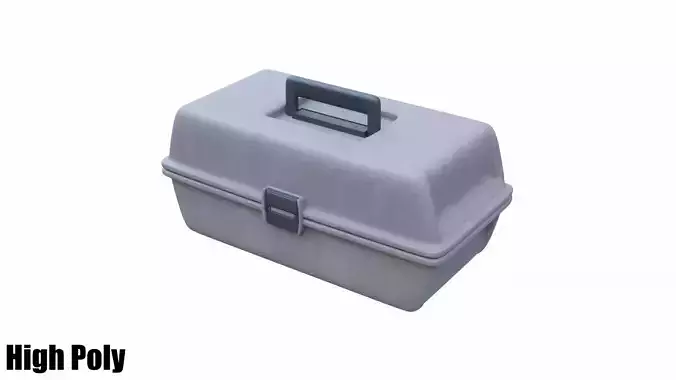 Simple Tool Box Low-poly 3D model