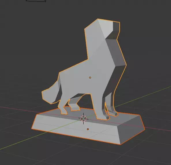 Dog Statue 3D model_0