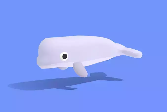 Beluga - Quirky Series Low-poly 3D model