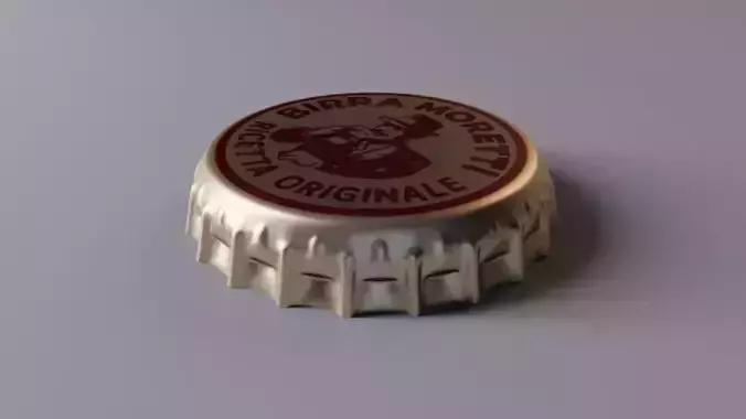 Tin bottle Screw Cap 3D