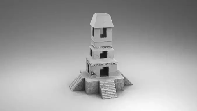 Stone tower of Maya 3D print model