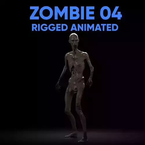 Zombie 04 Rigged Animated Lowpoly