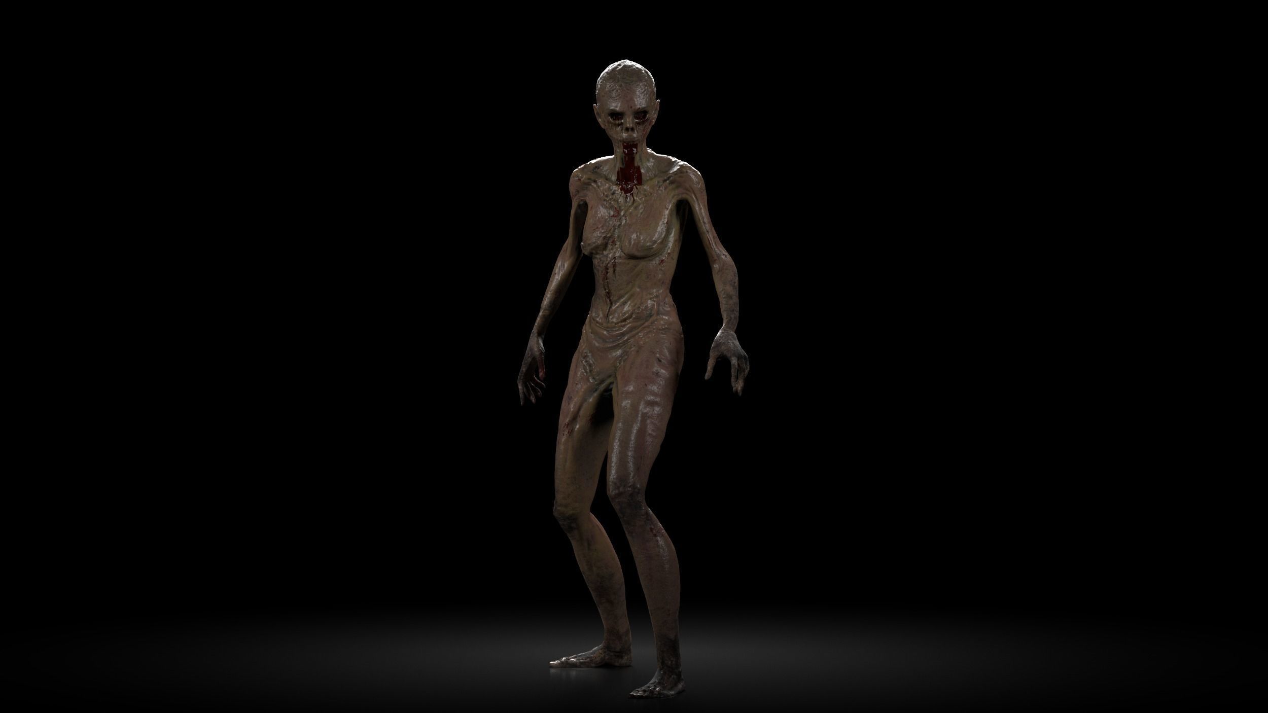Zombie 03 Rigged Animated Lowpoly Low-poly 3D model_2
