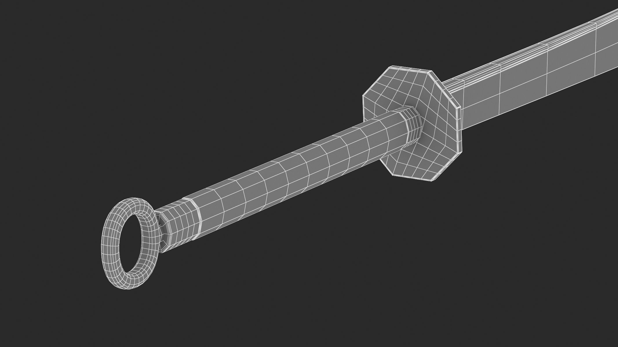 Baguadao sword Low-poly 3D model_9