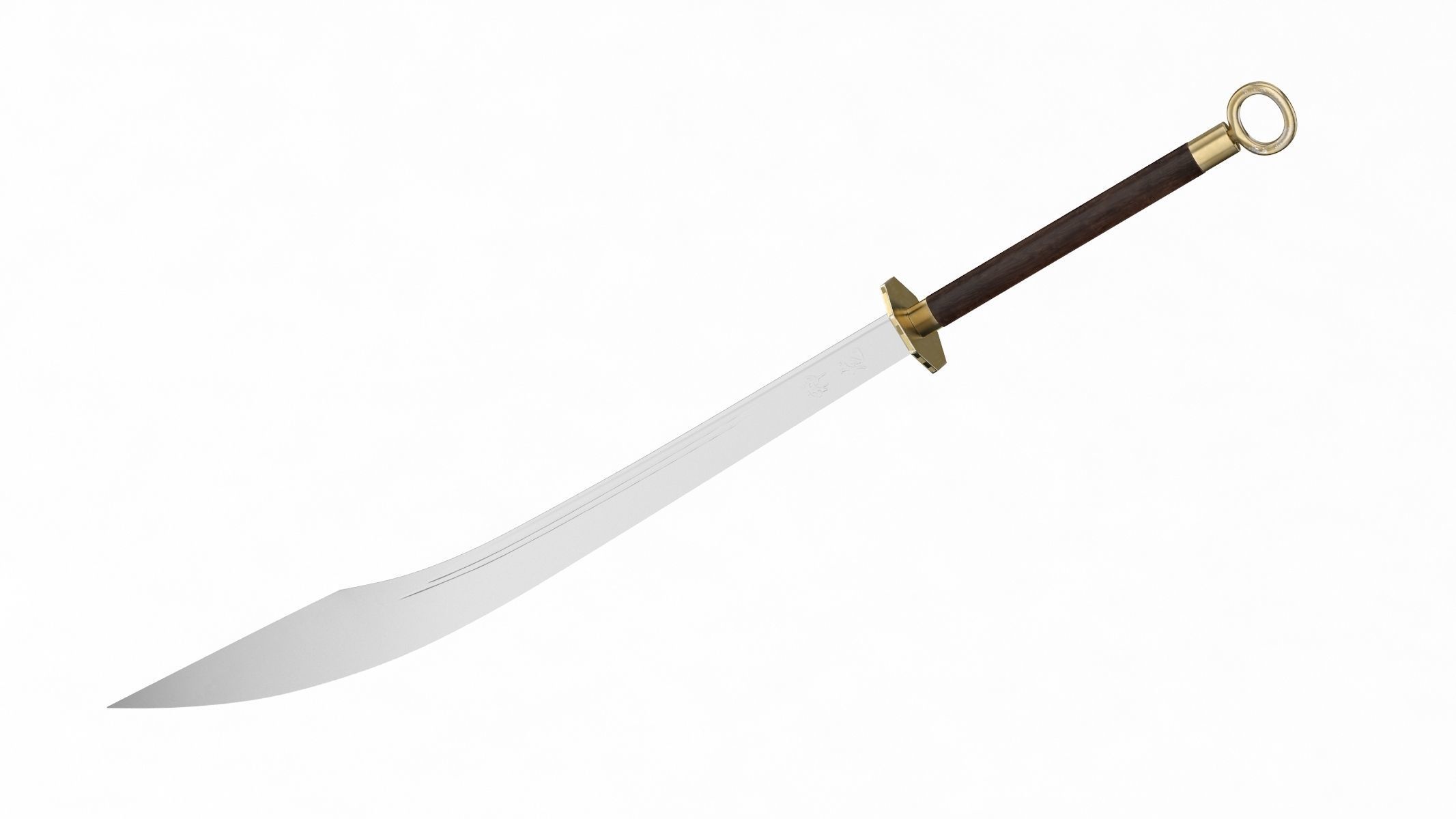 Baguadao sword Low-poly 3D model_2