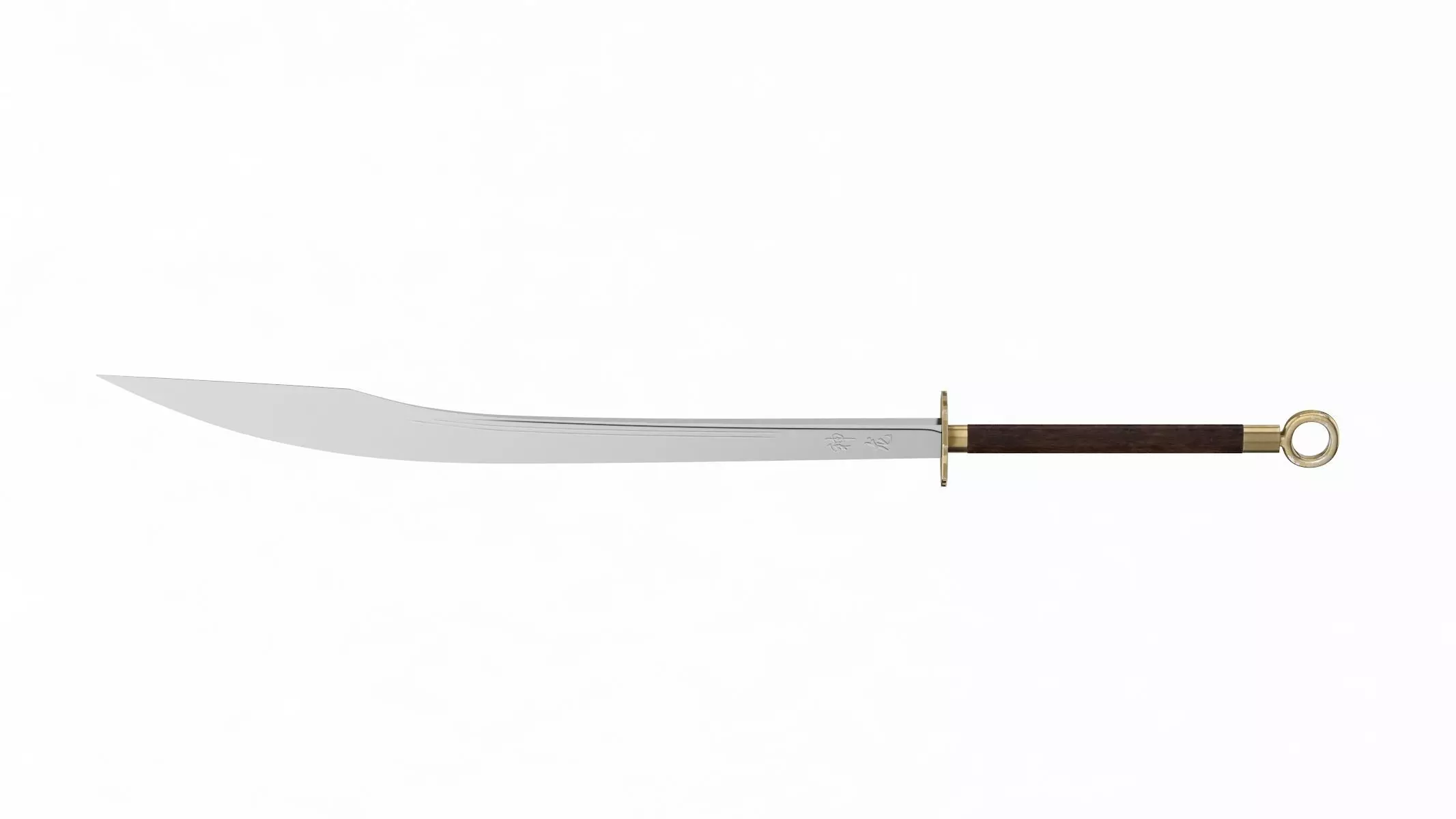 Baguadao sword Low-poly 3D model_0