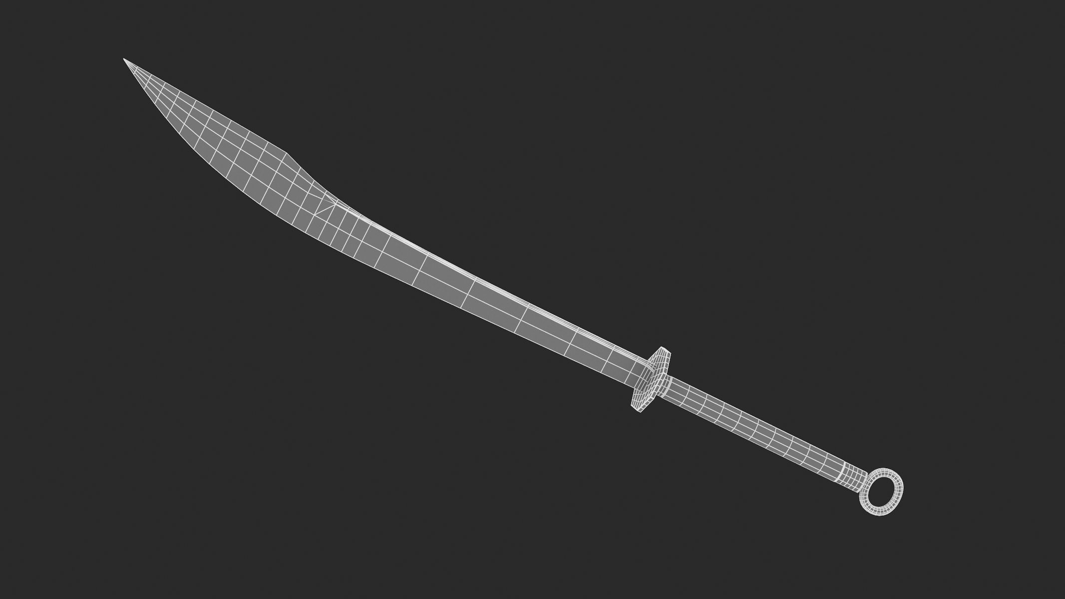 Baguadao sword Low-poly 3D model_6