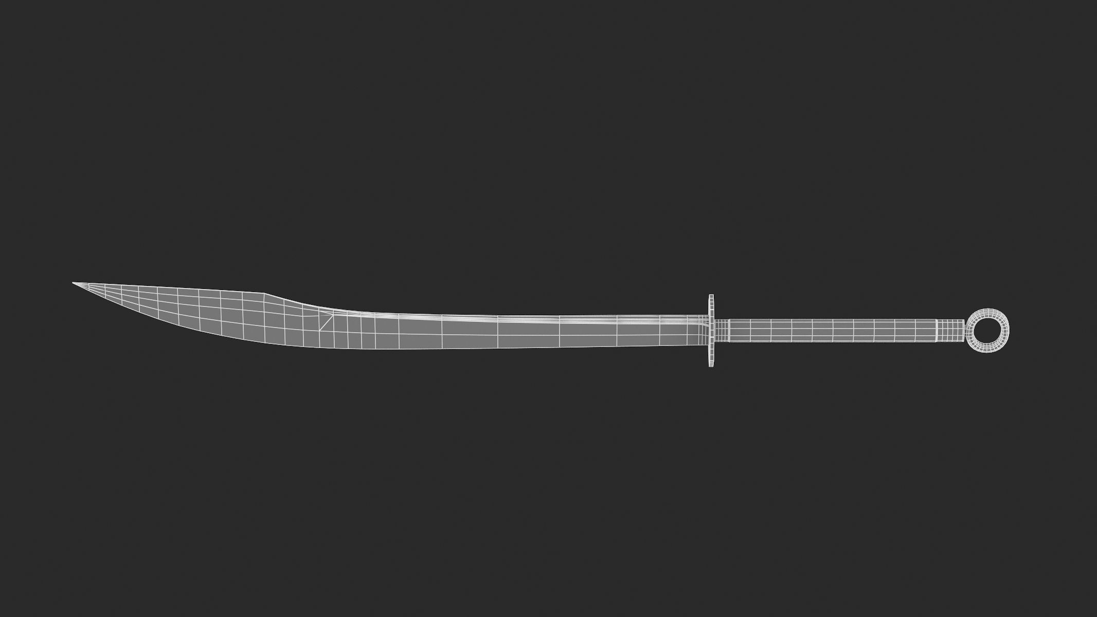 Baguadao sword Low-poly 3D model_5