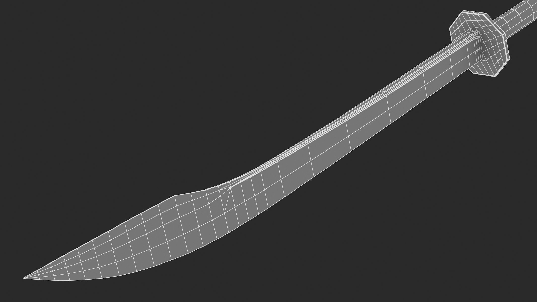 Baguadao sword Low-poly 3D model_8