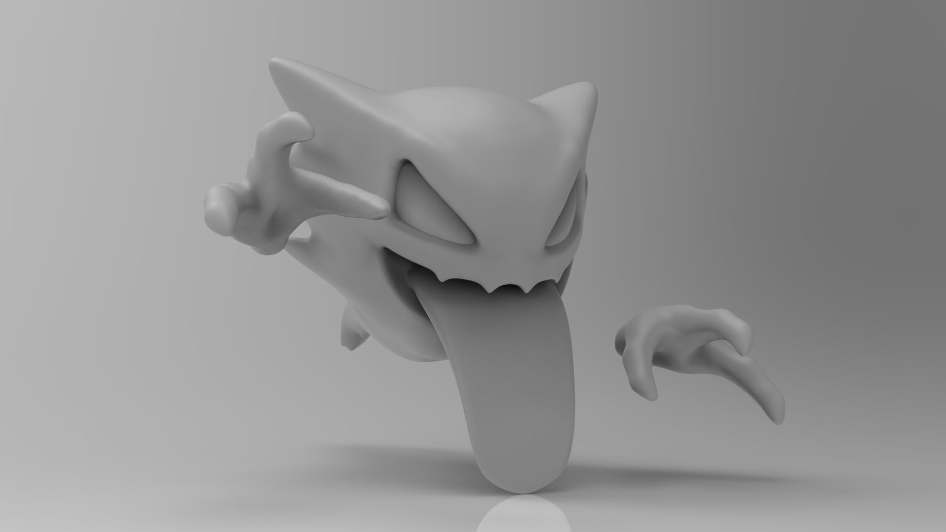 Haunter Pokemon 3D print model_3