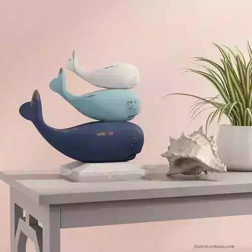 Whales Figurine 3D model
