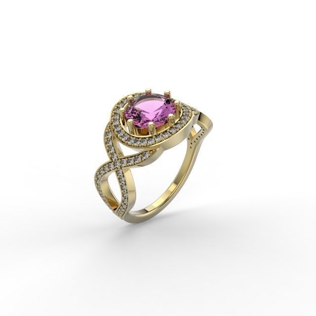 Infinity Engagement Ring 3D print model_10