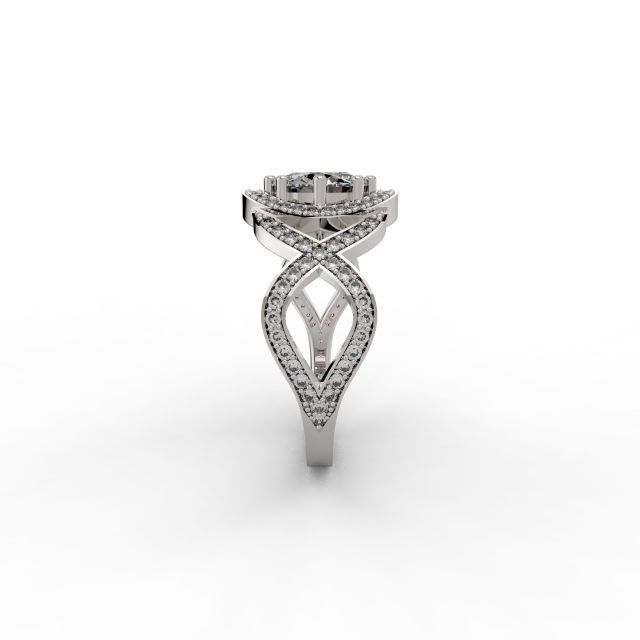 Infinity Engagement Ring 3D print model_4