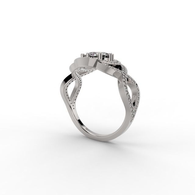 Infinity Engagement Ring 3D print model_8