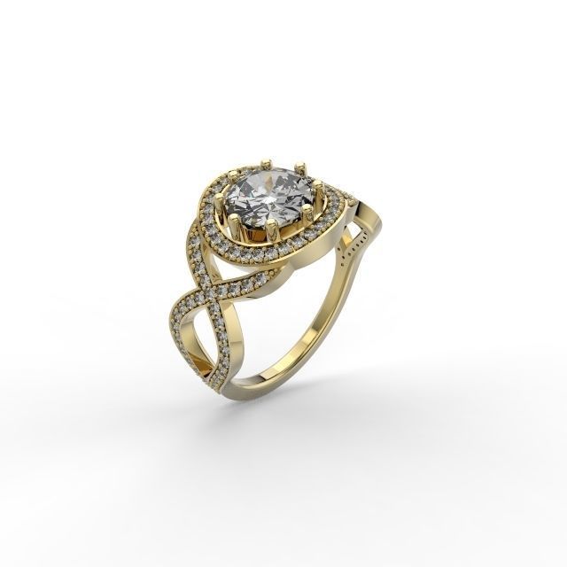 Infinity Engagement Ring 3D print model_11