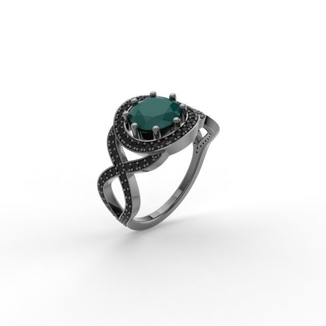 Infinity Engagement Ring 3D print model_12