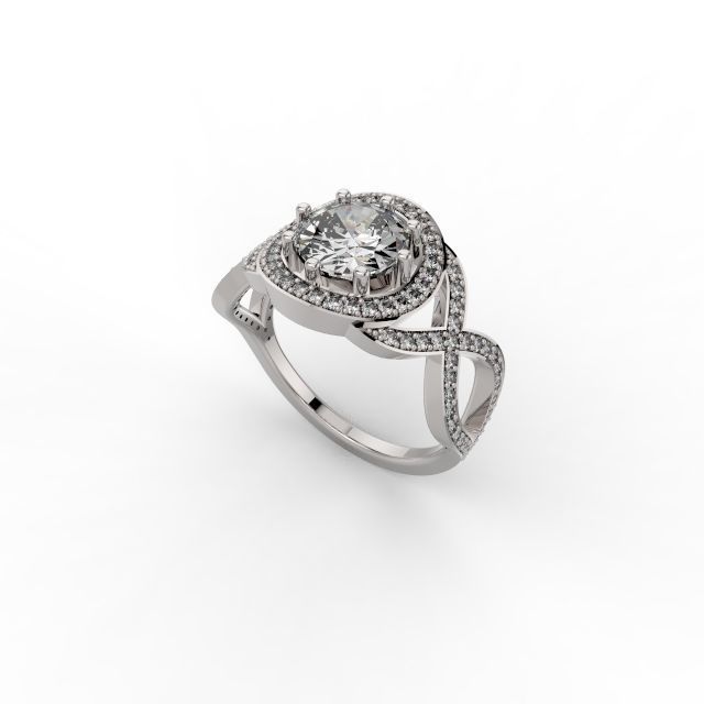 Infinity Engagement Ring 3D print model_7
