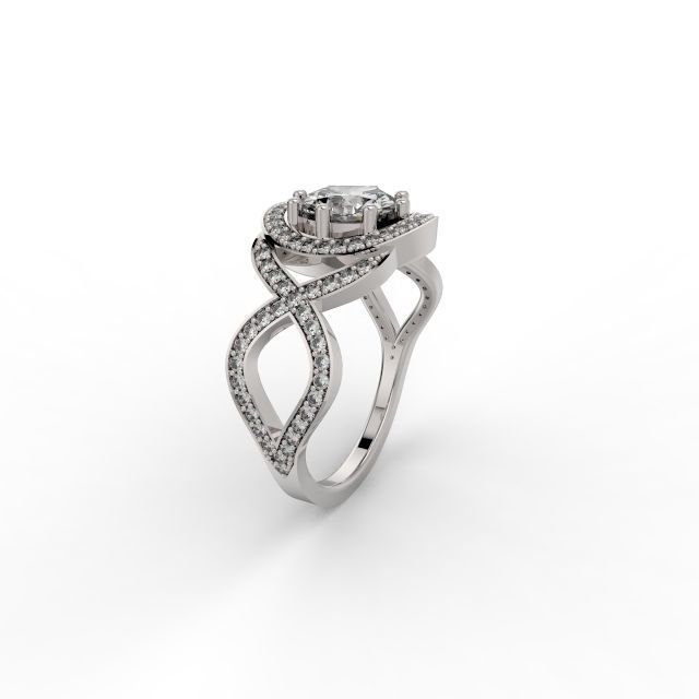 Infinity Engagement Ring 3D print model_5