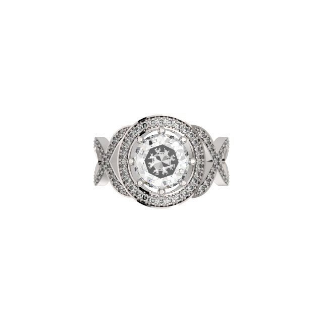 Infinity Engagement Ring 3D print model_3