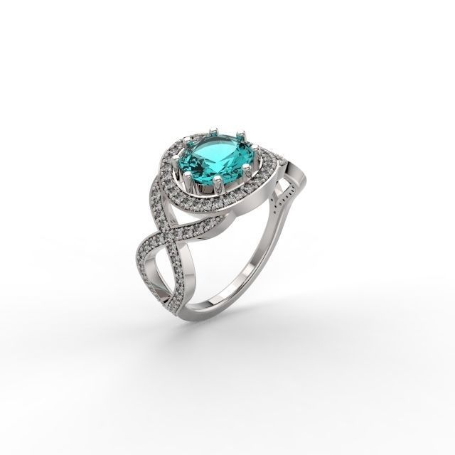 Infinity Engagement Ring 3D print model_9