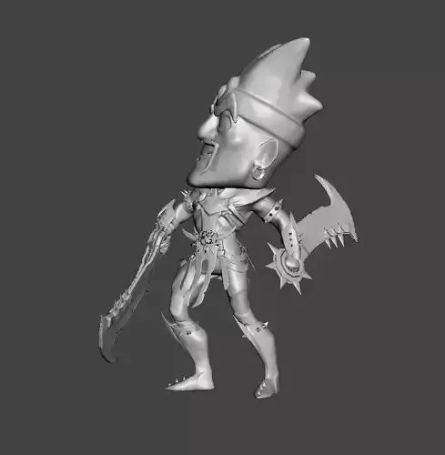 Draven Draven 3D Model character holding sword 3D print model