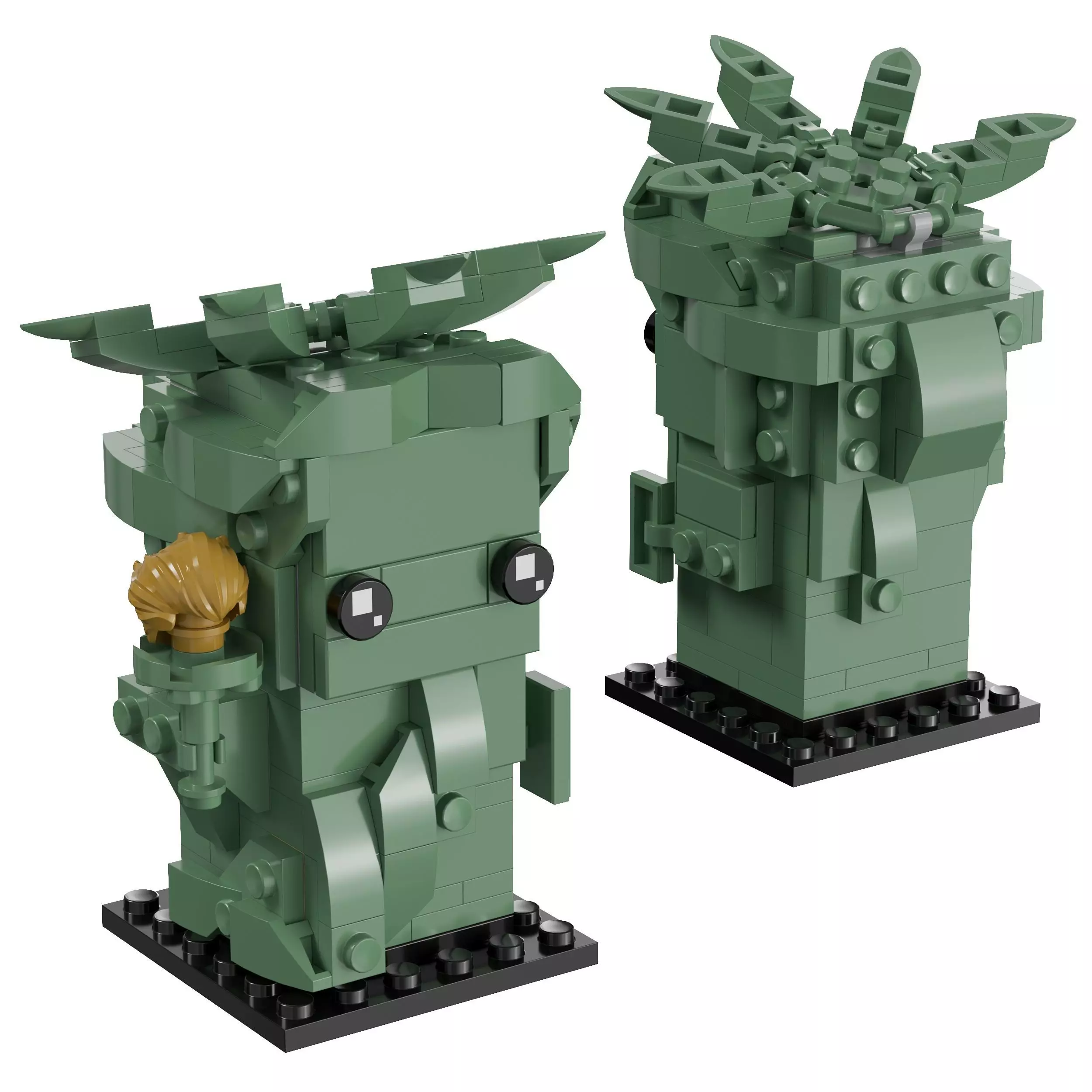 Lego BrickHeadz - 40267 Lady Liberty 3D model_0