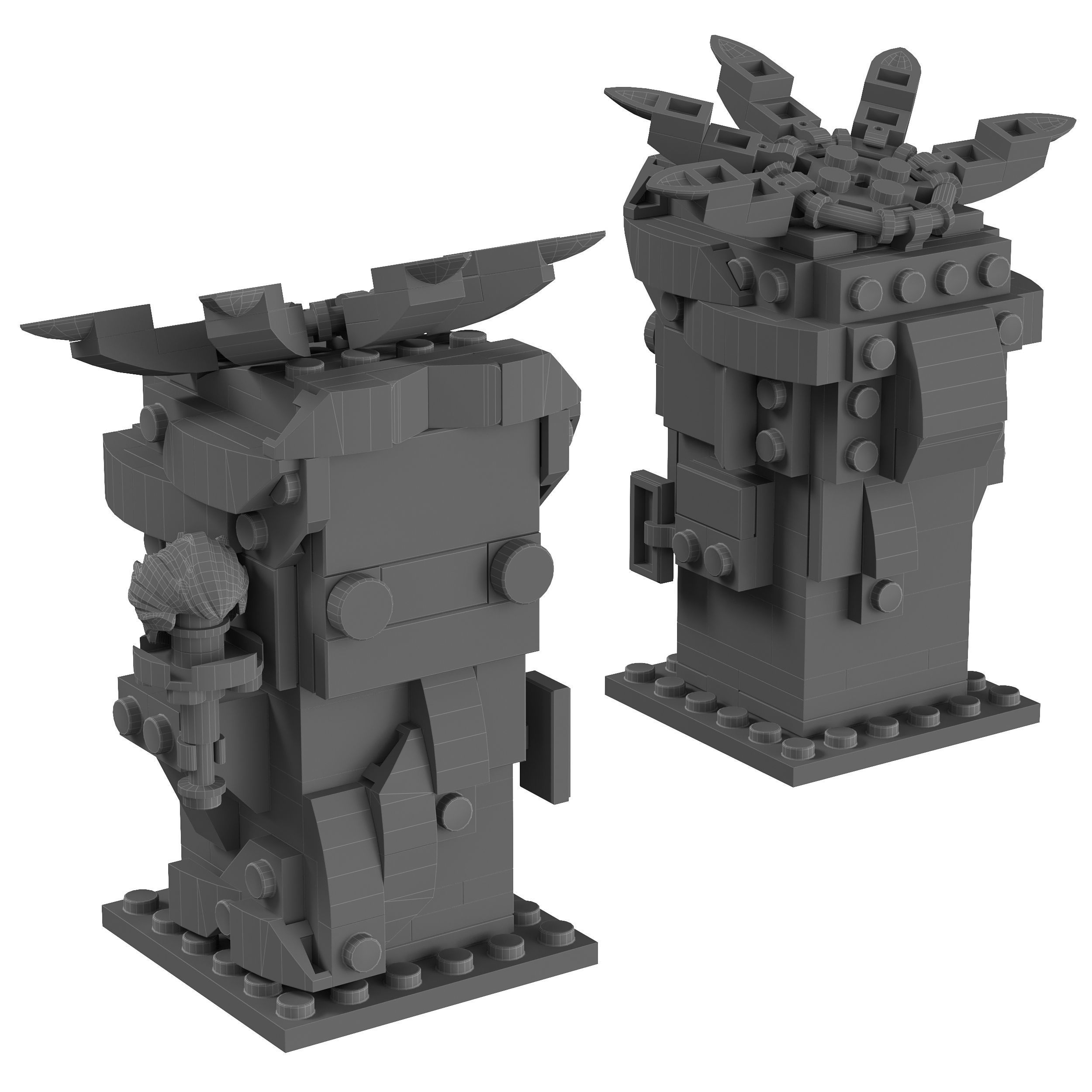 Lego BrickHeadz - 40267 Lady Liberty 3D model_1