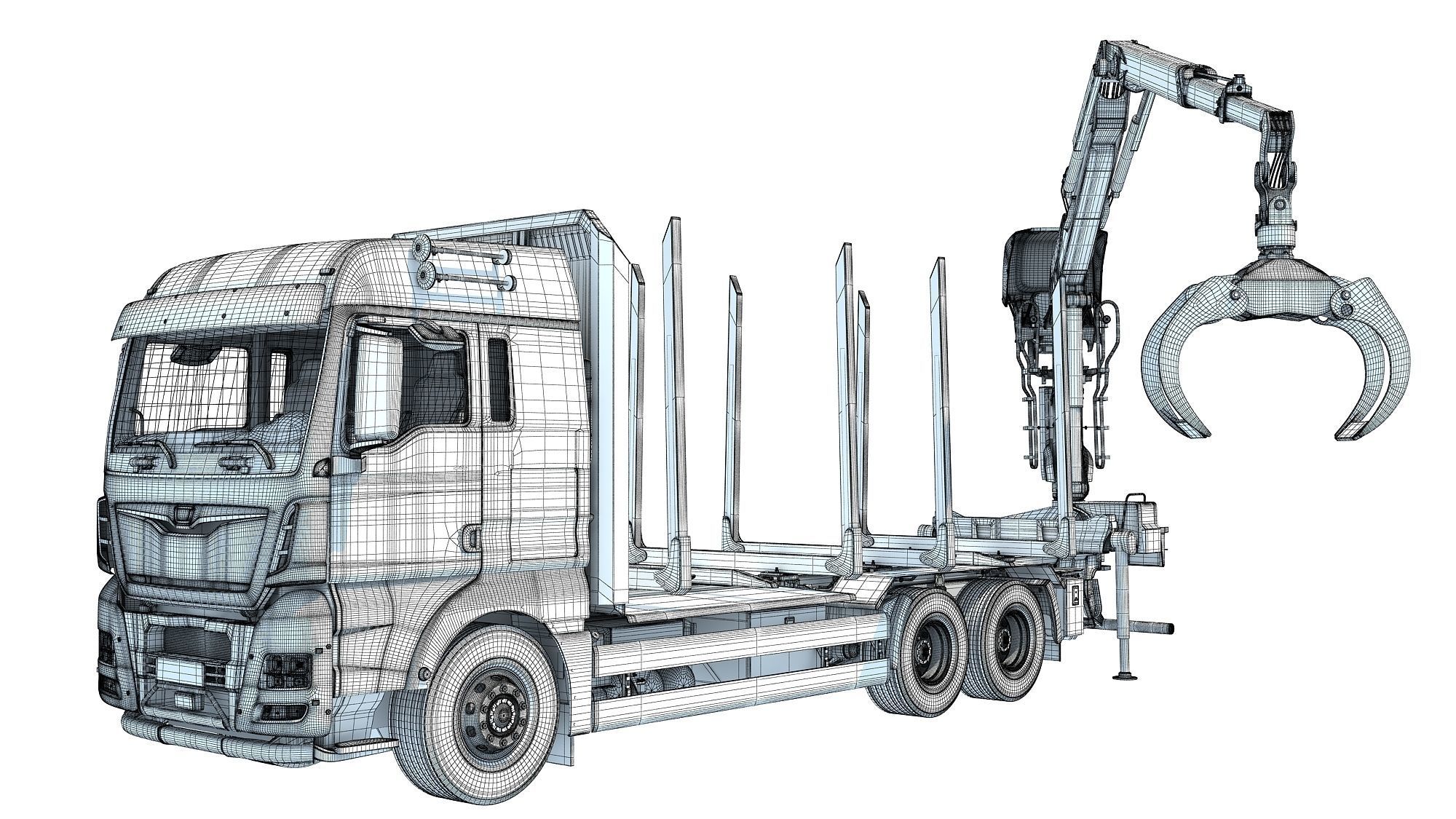 Forestry Truck 3D model_16