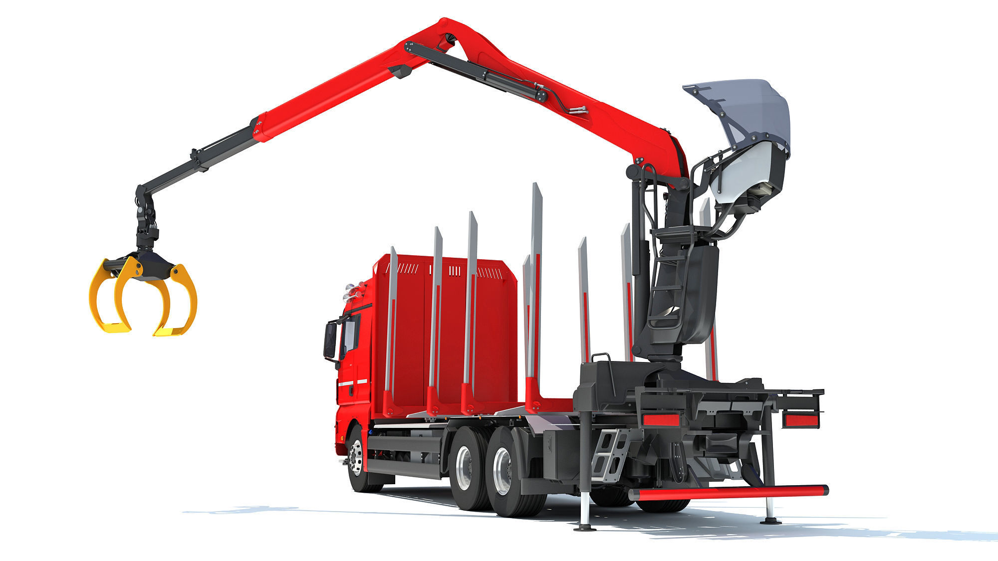 Forestry Truck 3D model_3