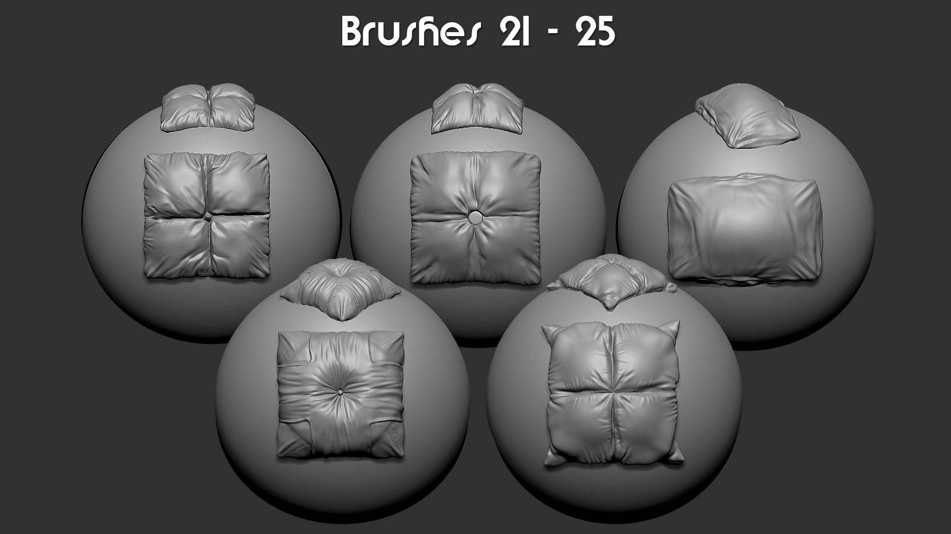 Zbrush - 35 Cloth and Cushions VDM Brush 3D model_6