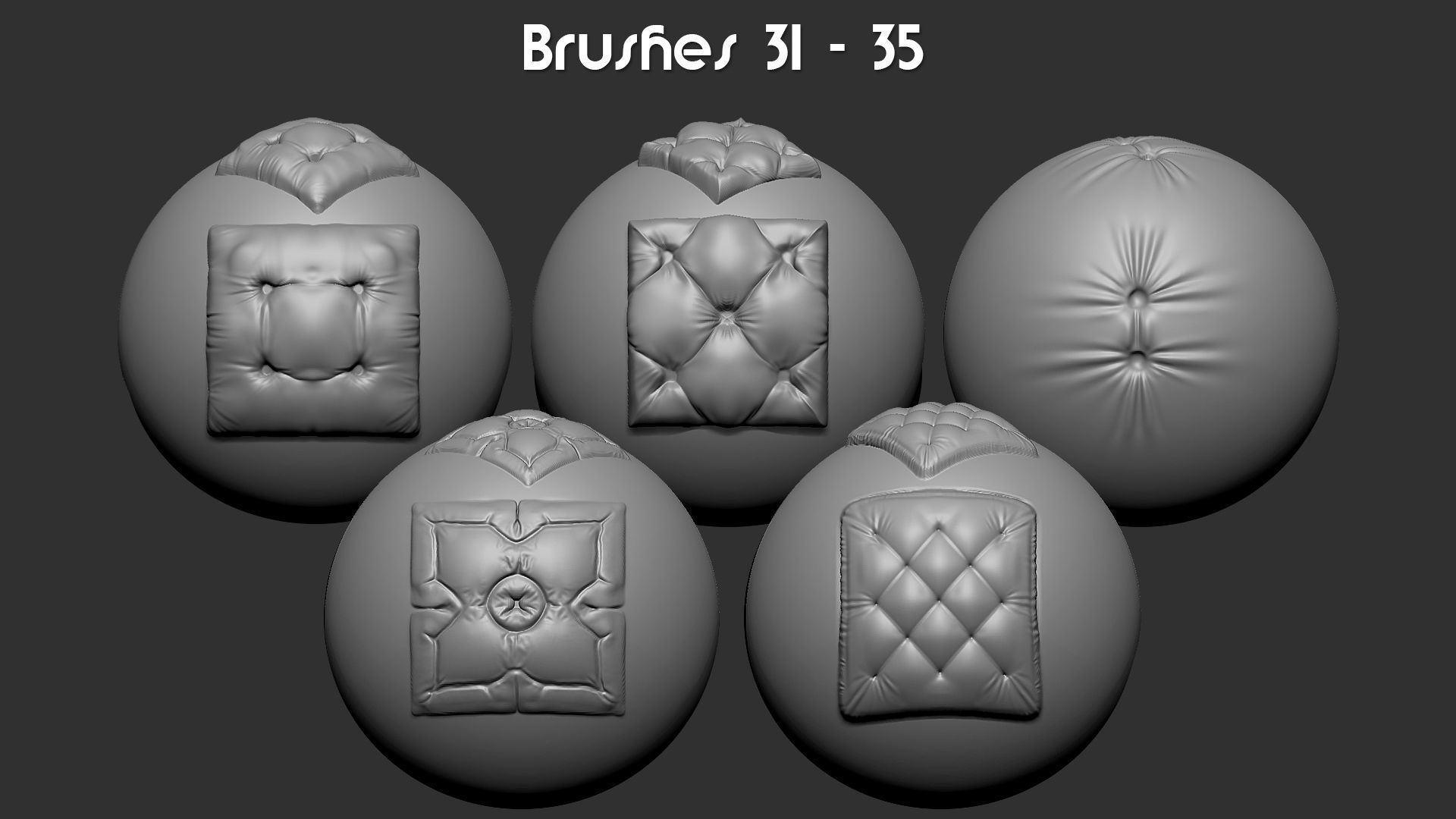 Zbrush - 35 Cloth and Cushions VDM Brush 3D model_8
