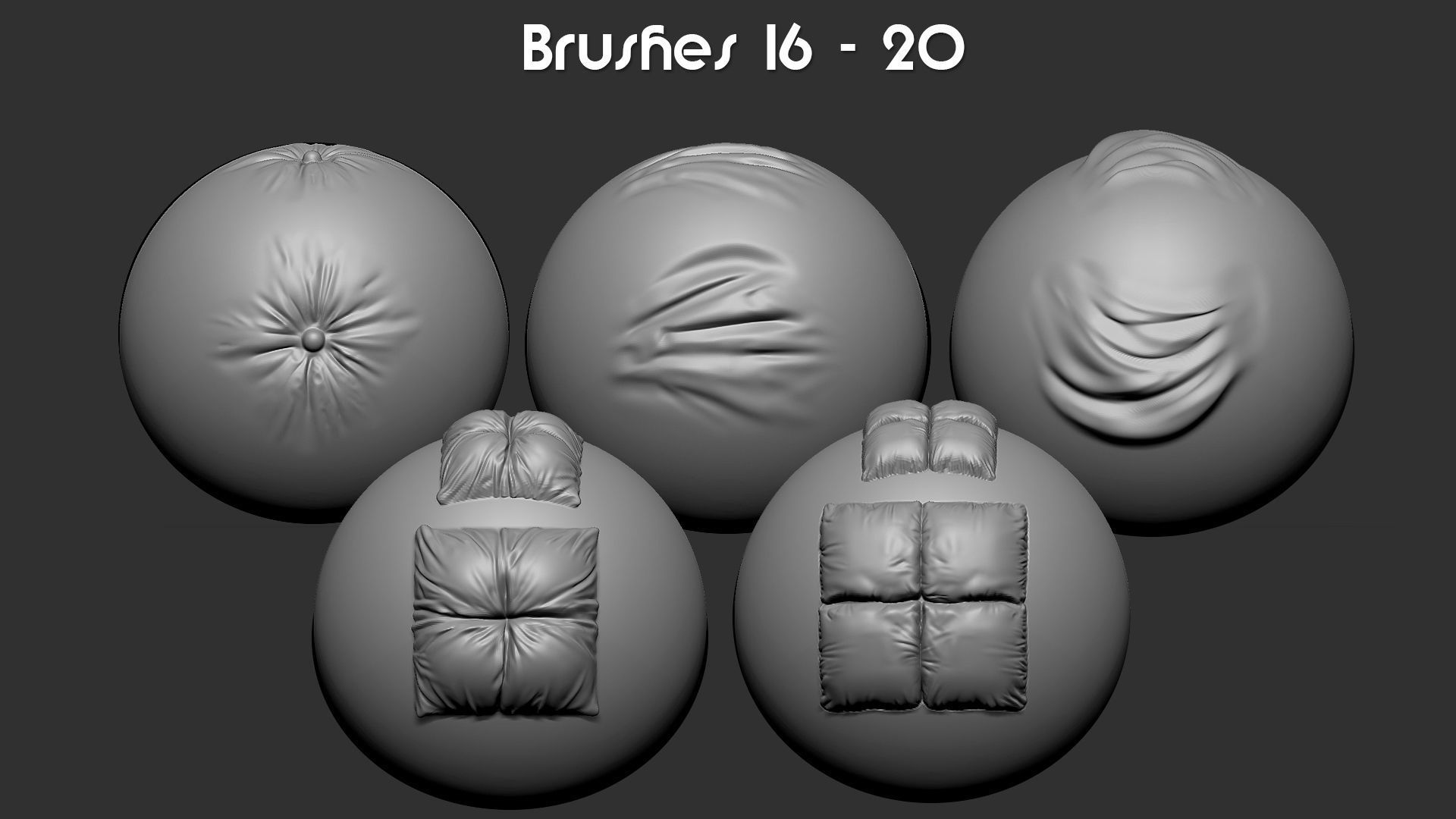 Zbrush - 35 Cloth and Cushions VDM Brush 3D model_5
