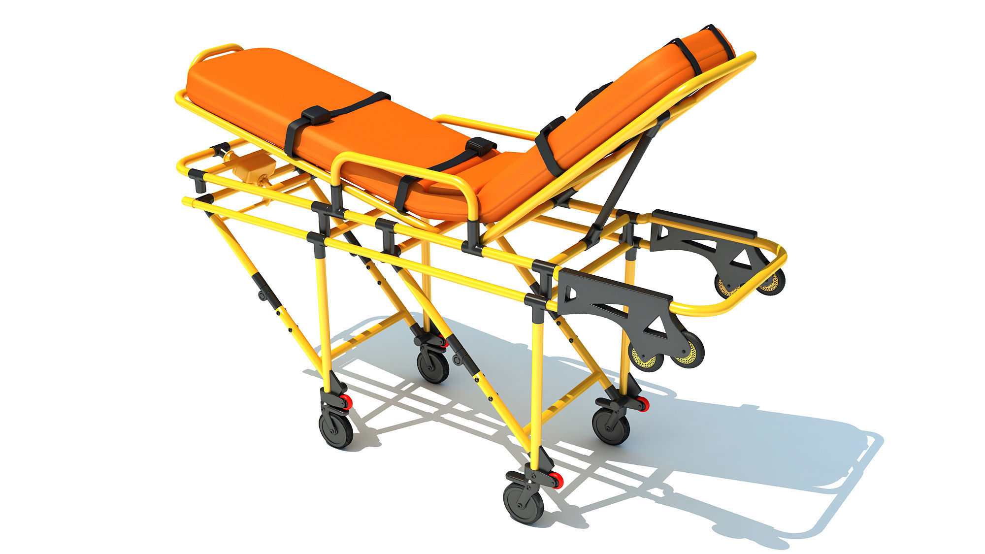 Ambulance Stretcher 3D model_2