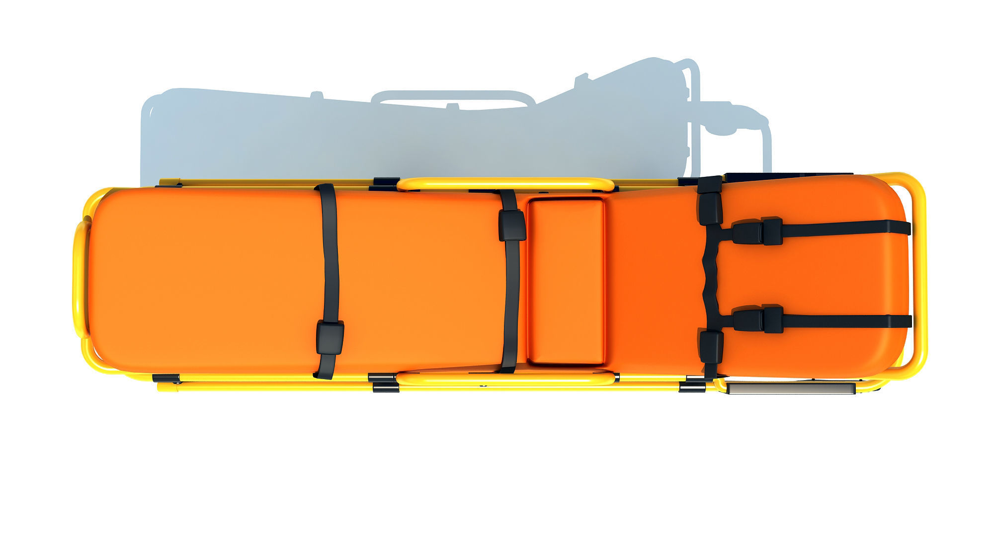 Ambulance Stretcher 3D model_11