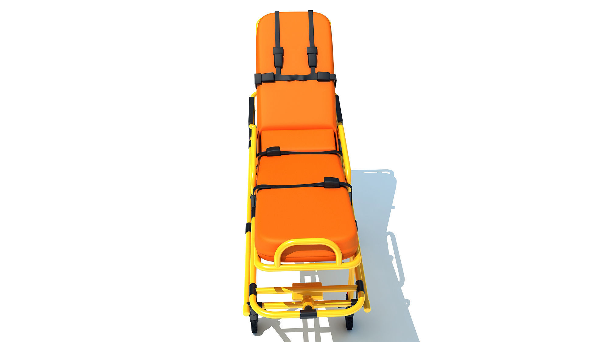 Ambulance Stretcher 3D model_9