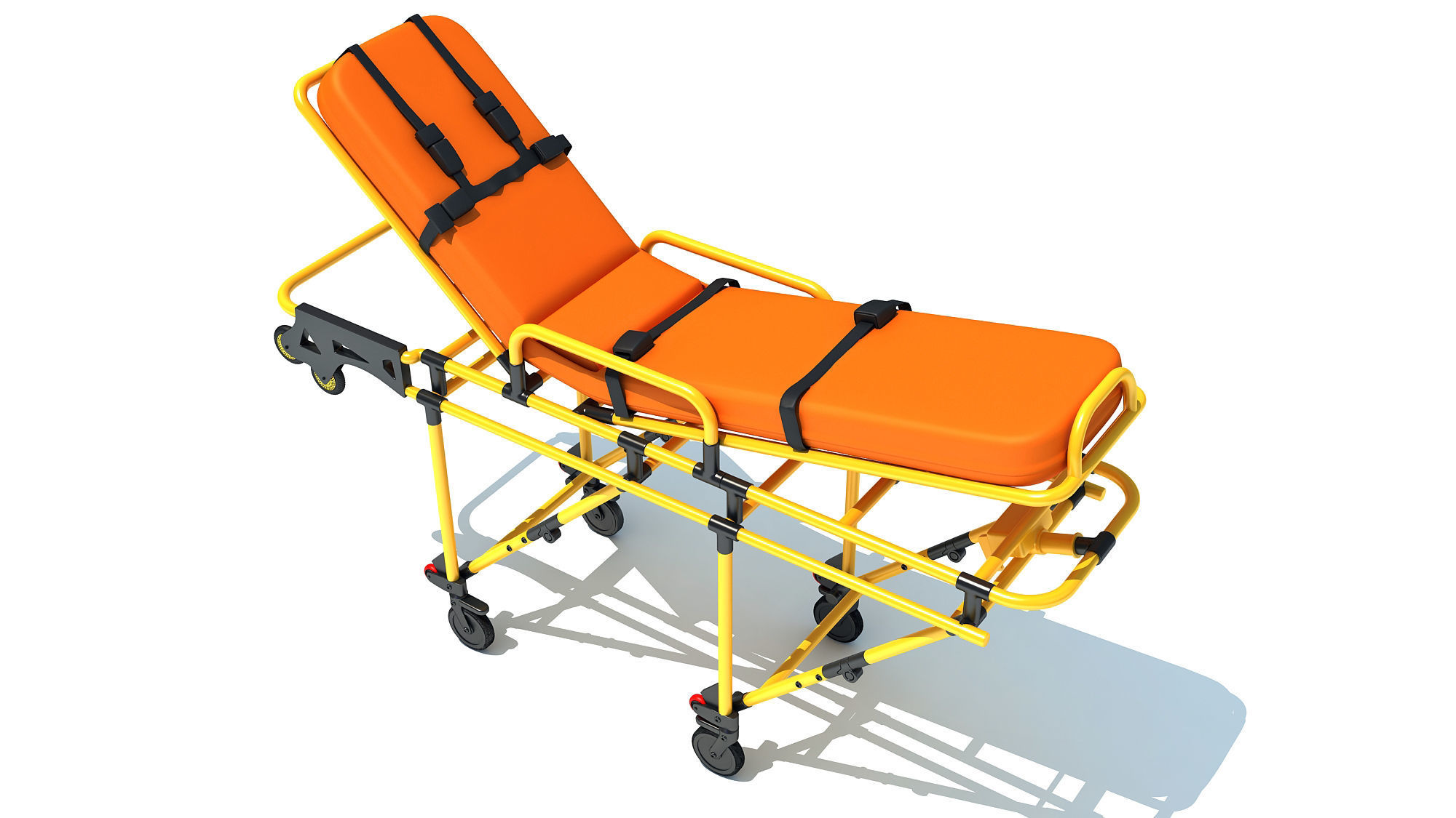 Ambulance Stretcher 3D model_8