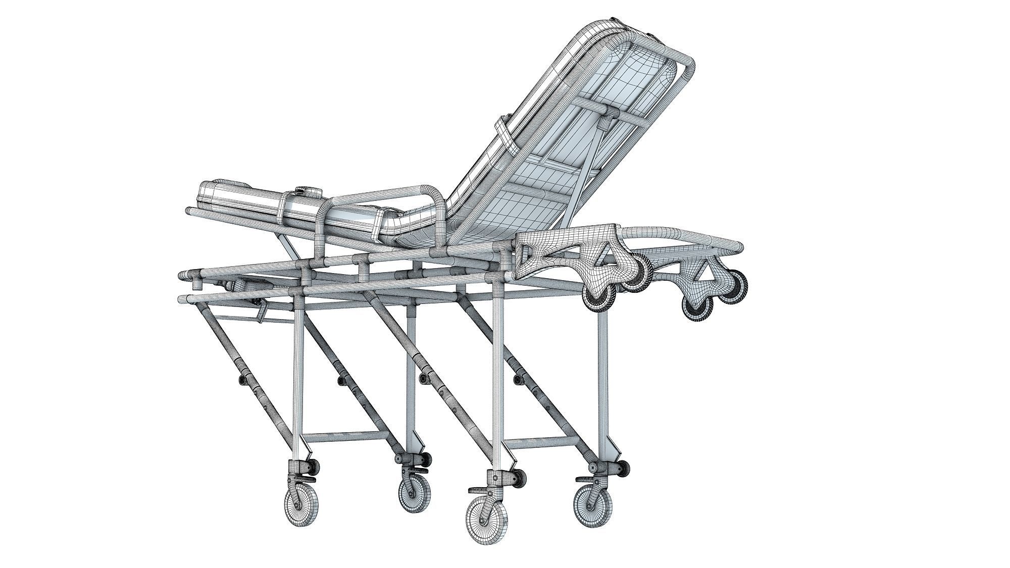 Ambulance Stretcher 3D model_13
