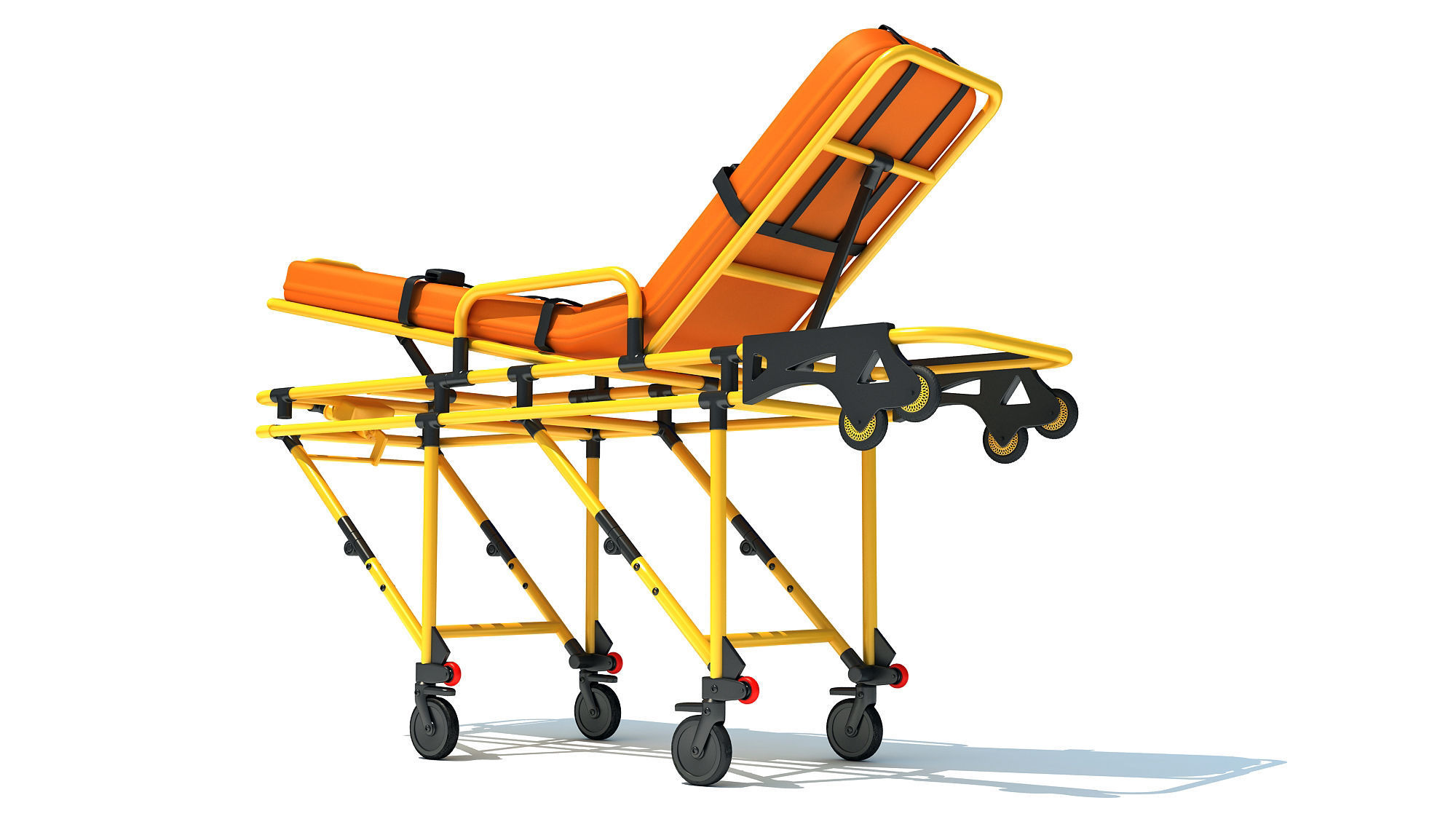 Ambulance Stretcher 3D model_3
