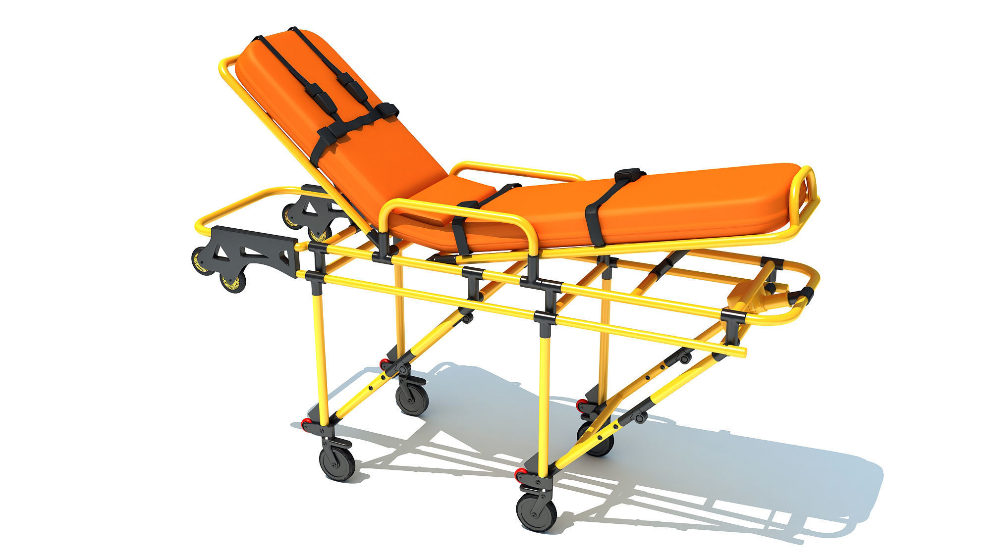 Ambulance Stretcher 3D model_6