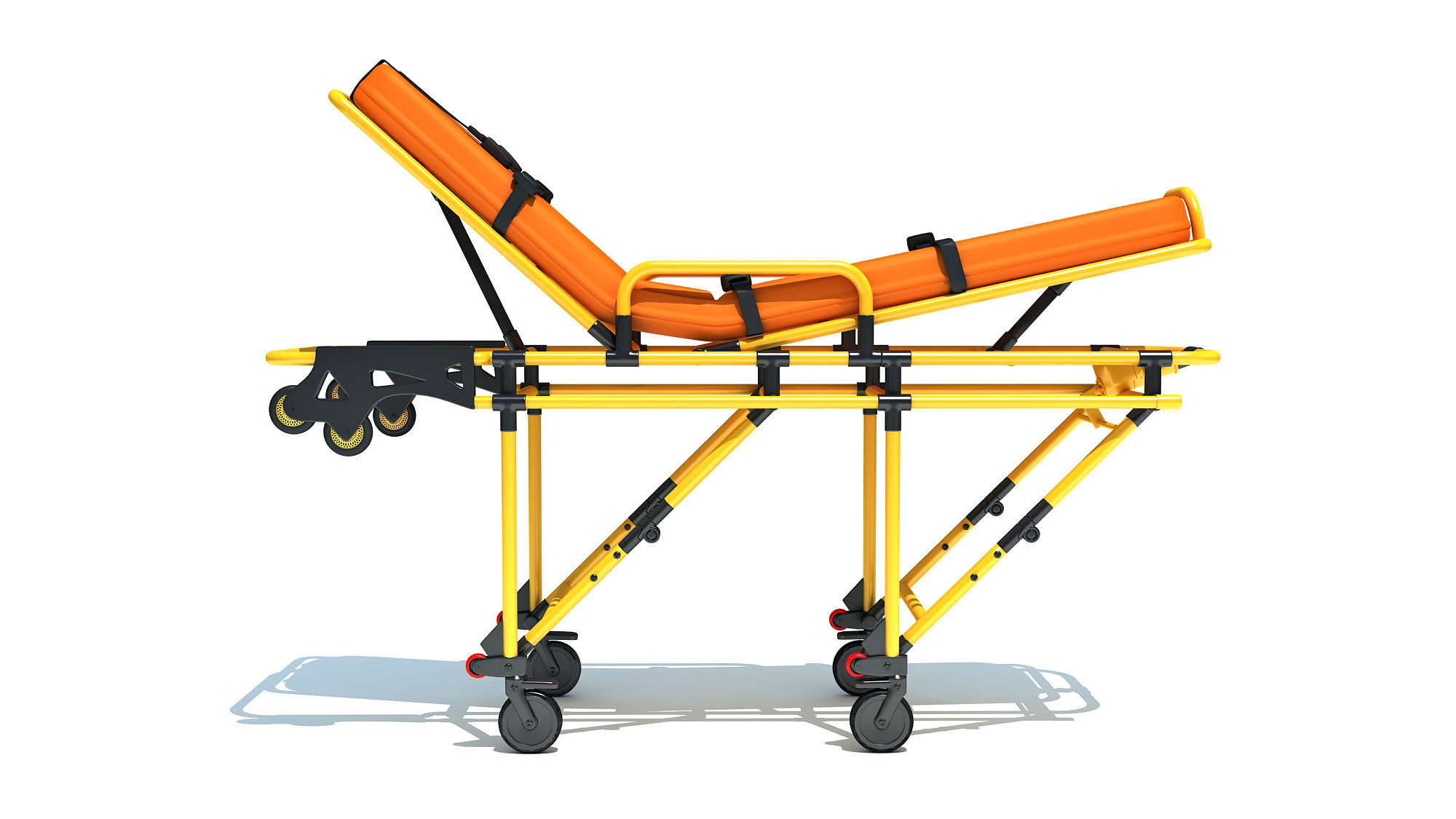 Ambulance Stretcher 3D model_5