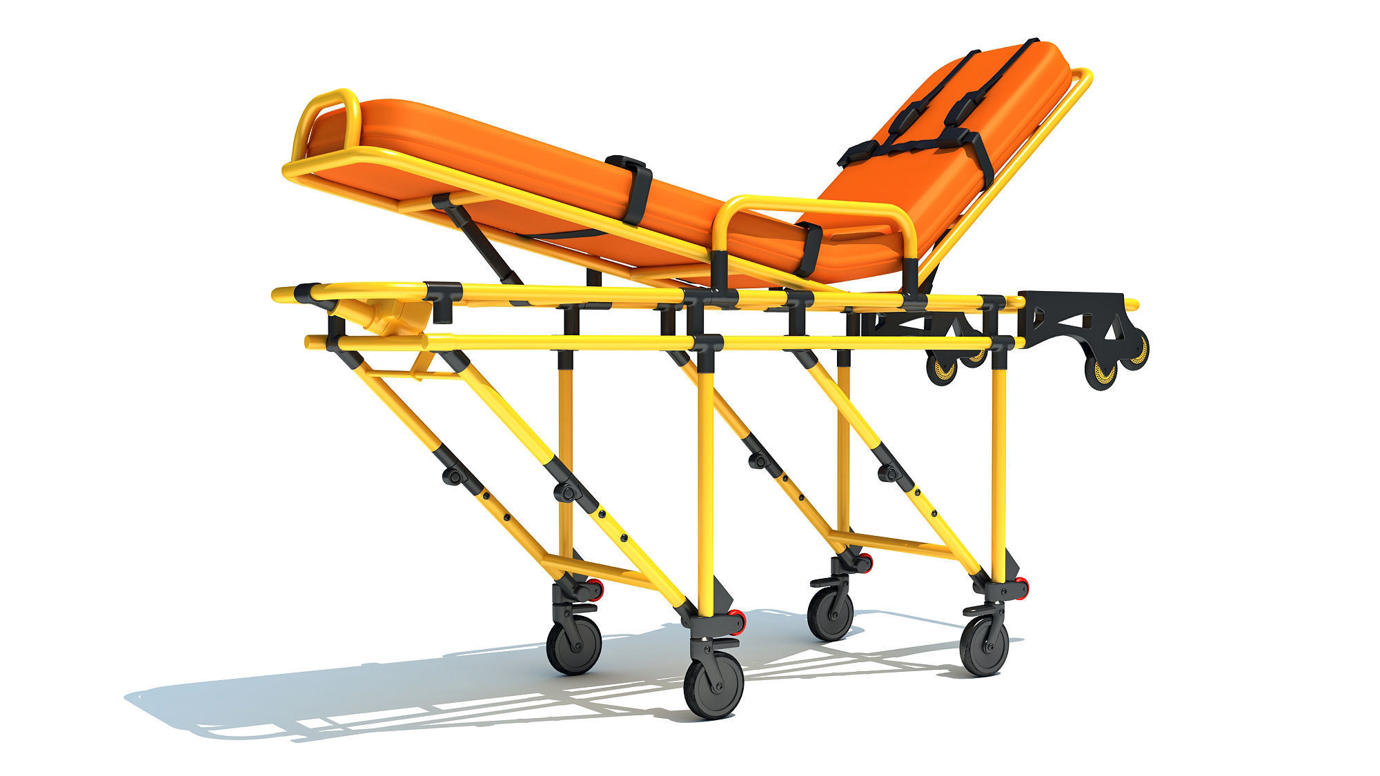 Ambulance Stretcher 3D model_10