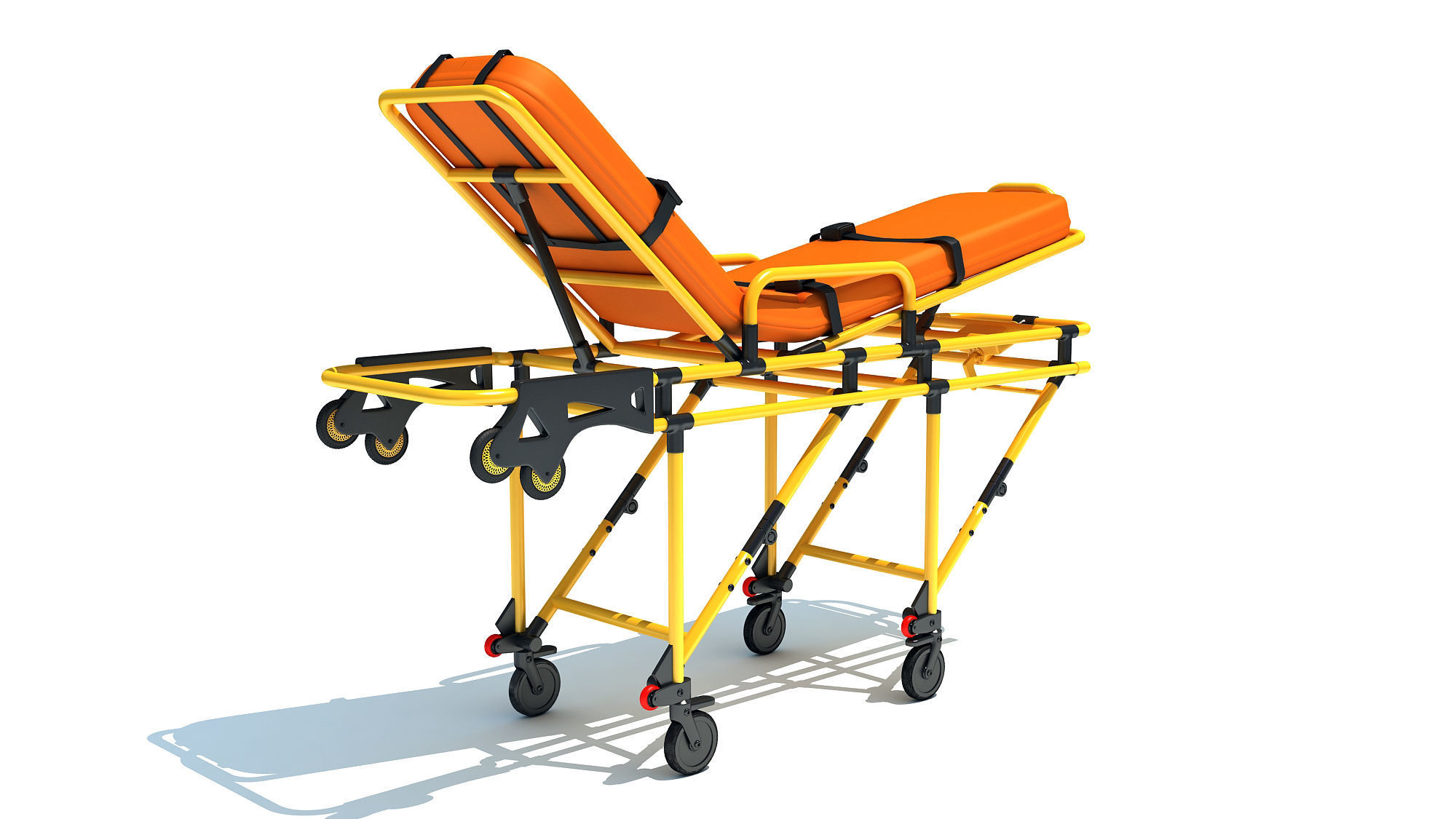 Ambulance Stretcher 3D model_4